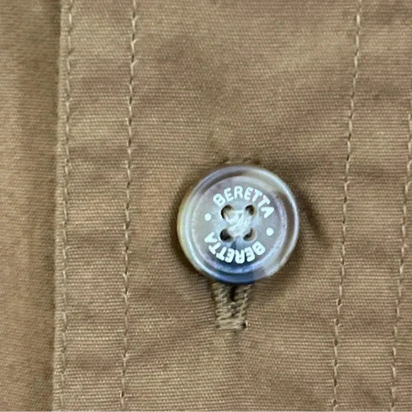 Beretta Men's Brown Vented Long Sleeve Button Down Hunting/Shooting Shirt Sz SM - Picture 7 of 13